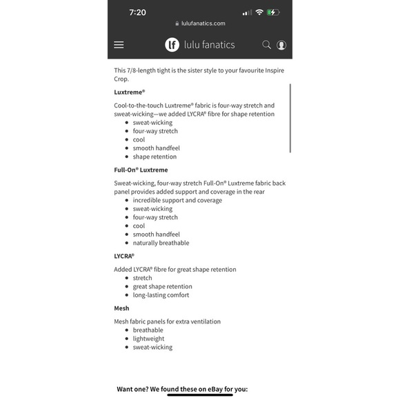 Lululemon- Inspire Crop II In Palm Lace Tofino Teal Multi- 4 - Picture 10 of 10